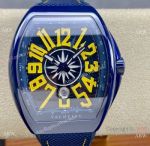 Swiss Super Clone Franck Muller V45 Blue Ceramic 45mm new Vanguard Watch